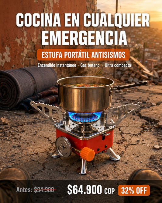 Estufa de gas contra sismos
